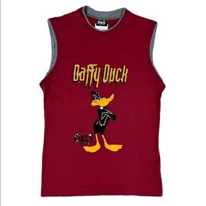 dolce & gabbana duffy duck tank shirt